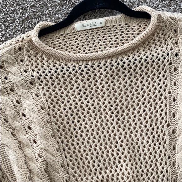 Tan Cropped Sweater - Picture 2 of 2